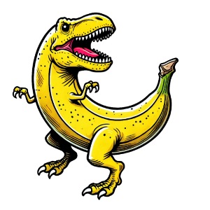 Bananosaurus – Divertido T-Rex con aspecto de plátano