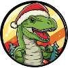 Dinosaure T-Rex Noël