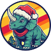 Dinosaure tricératops Noël Noël