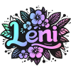 Name LENI Floral Motif