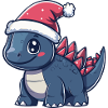 Dinosaur Stegosaurus Christmas Cute