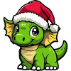 Dinosaur triceratops Christmas Cute