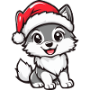 Wolf Christmas Cute