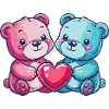Ours Couple Amour Saint-Valentin