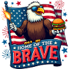 Patriotic Eagle with Flag