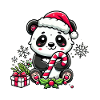 Cute Christmas Panda Christmas Panda