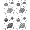 Planet pattern grayscale