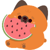 German Shepherd Puppy Watermelon