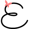 Letter E Butterfly Letter