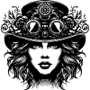 Masque avec lunettes et couronne