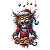 Christmas Cat with Cookies