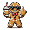 Weihnachten Lebkuchenmann Mit Attitüde
