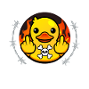 Onbeleefd grappig gezegde "Duck You" outfit