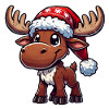 Deer Comic Christmas