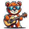 Bear Sunglasses Guitarist