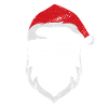 Weihnachtsmann Gesicht Mit Brille