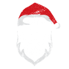 Weihnachtsmann Gesicht Mit Brille