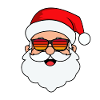 Weihnachtsmann Gesicht Mit Brille