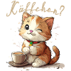 Kitten asks for coffee
