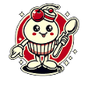 Cupcake-Kirsch-Löffel-Typ