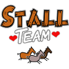 Team im Stall Pferde