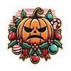 Spooky Halloween Christmas Pumpkin Mood