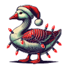 Christmas Funny Clumsy Goose