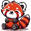 Red Panda with Heart