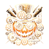 Steampunk citrouille Halloween Gear