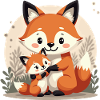 Papa Fox with Baby Fox