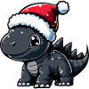 Dinosaur stegosaurus Christmas