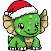 Dinosaur triceratops Christmas