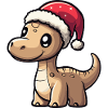 Dinosaur brontosaurus Christmas