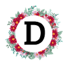 Lettre d couronne florale