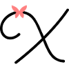 Letter X Butterfly Letter