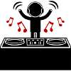 DJ Turntables Disc Jockey Symbol