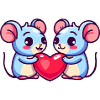 Souris Couple Amour Saint-Valentin
