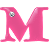 Letter M Rhinestones