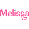 Carattere del palloncino del nome di Melissa