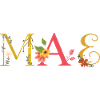 MAE Name mit Blumen geschmückt