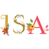 ISA Name mit Blumen geschmückt