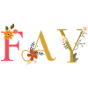 FAY name decorated with flowers