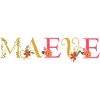MAEVE Name mit Blumen geschmückt
