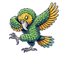 Kakapo, Parrot, Bird, Dabbing