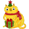 Cat and gift box