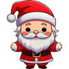 Kawaii Santa Cartoon Christmas Vibes
