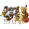 Dogs Jazz Musicians