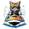 Kat Jet Ski Kat Sjov Sjov Gave