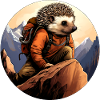 Igel Bergsteiger / Wandern Igel