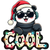 cool panda christmas